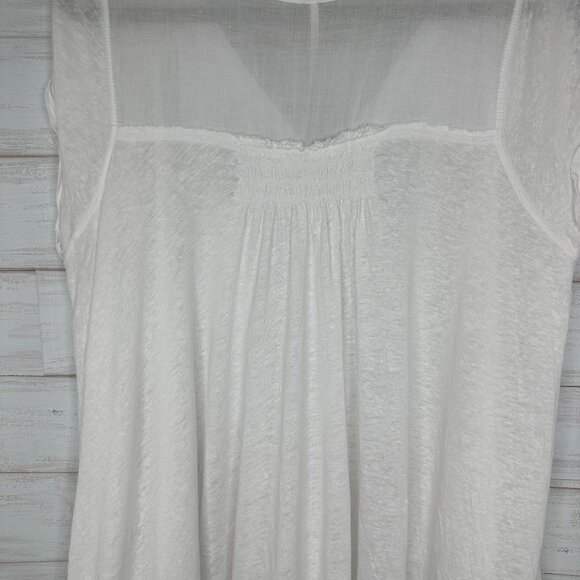 Free People Highland Tee Oversized Swing Knit Top Casual Linen Blend Size Medium - Picture 5 of 11